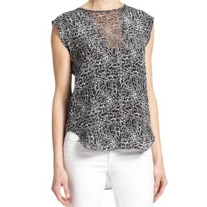 Rebecca Taylor Silk Etch Charlie Blouse